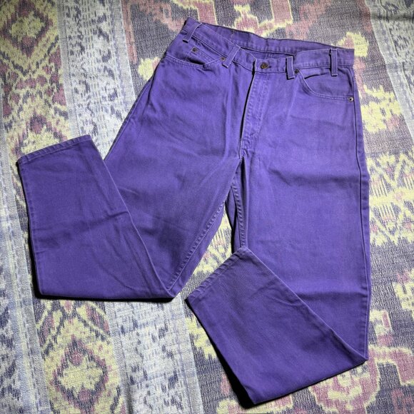 Levi's Vintage ORANGE TAB 560 Purple Denim Jeans Men's Size 33 x 30 - Picture 11 of 14